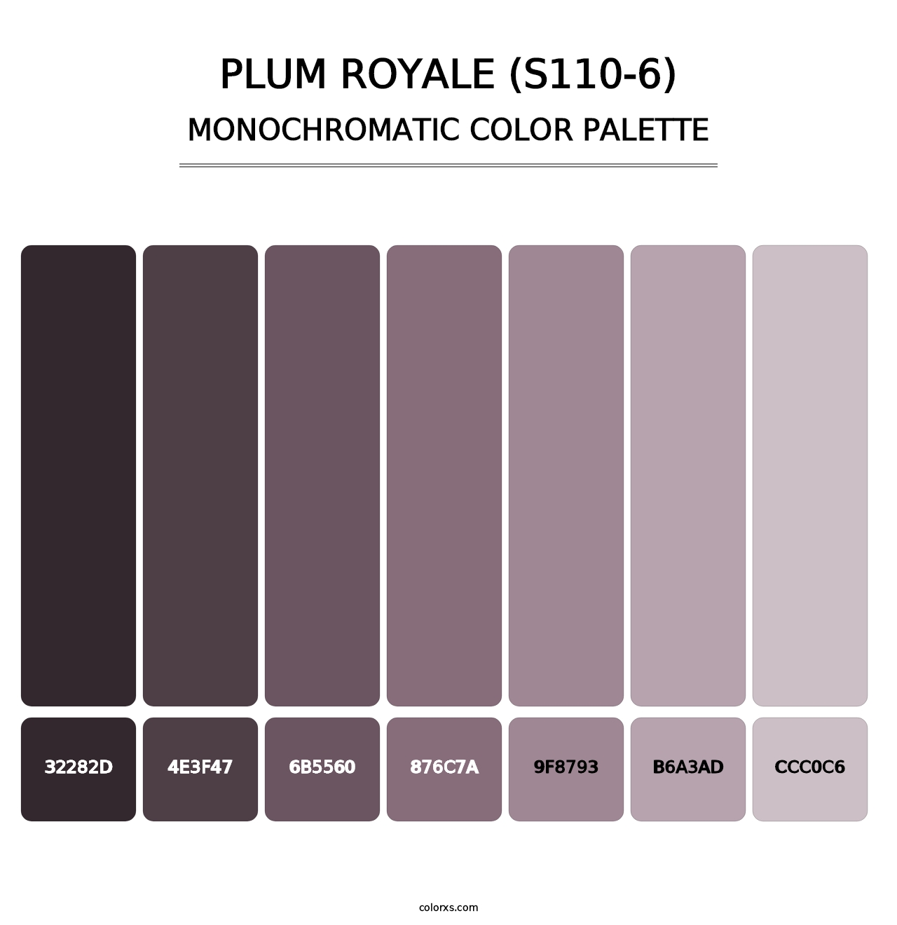 Plum Royale (S110-6) - Monochromatic Color Palette