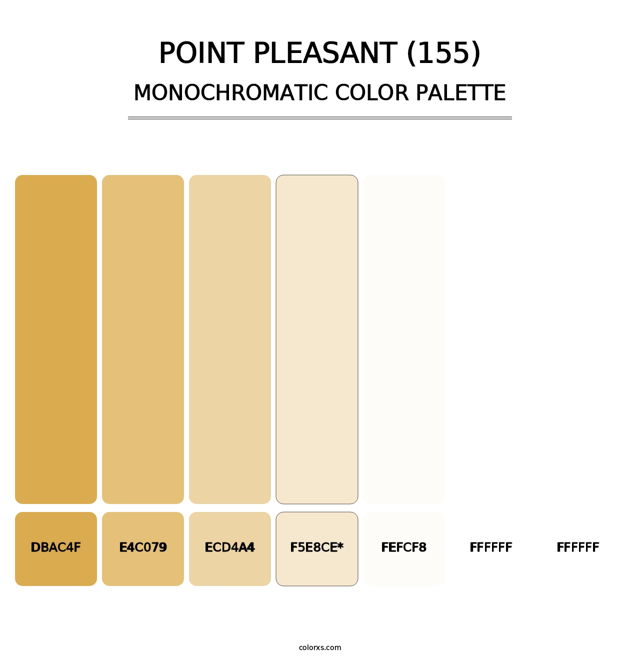 Point Pleasant (155) - Monochromatic Color Palette