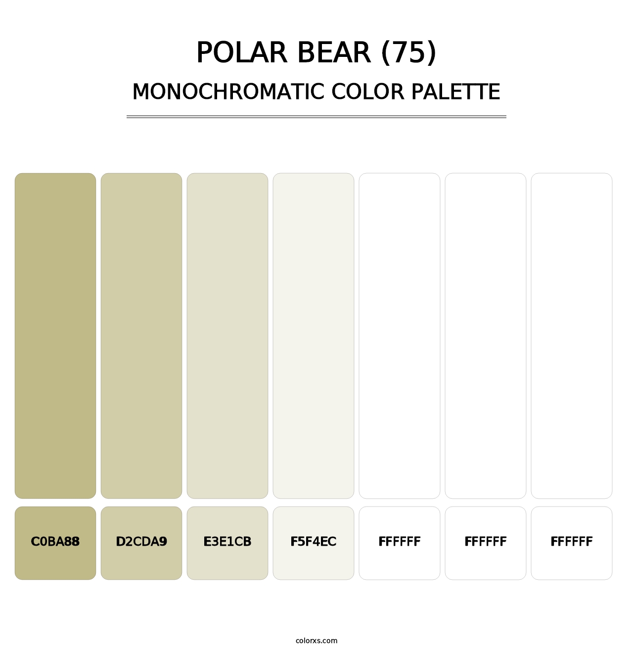 Polar Bear (75) - Monochromatic Color Palette