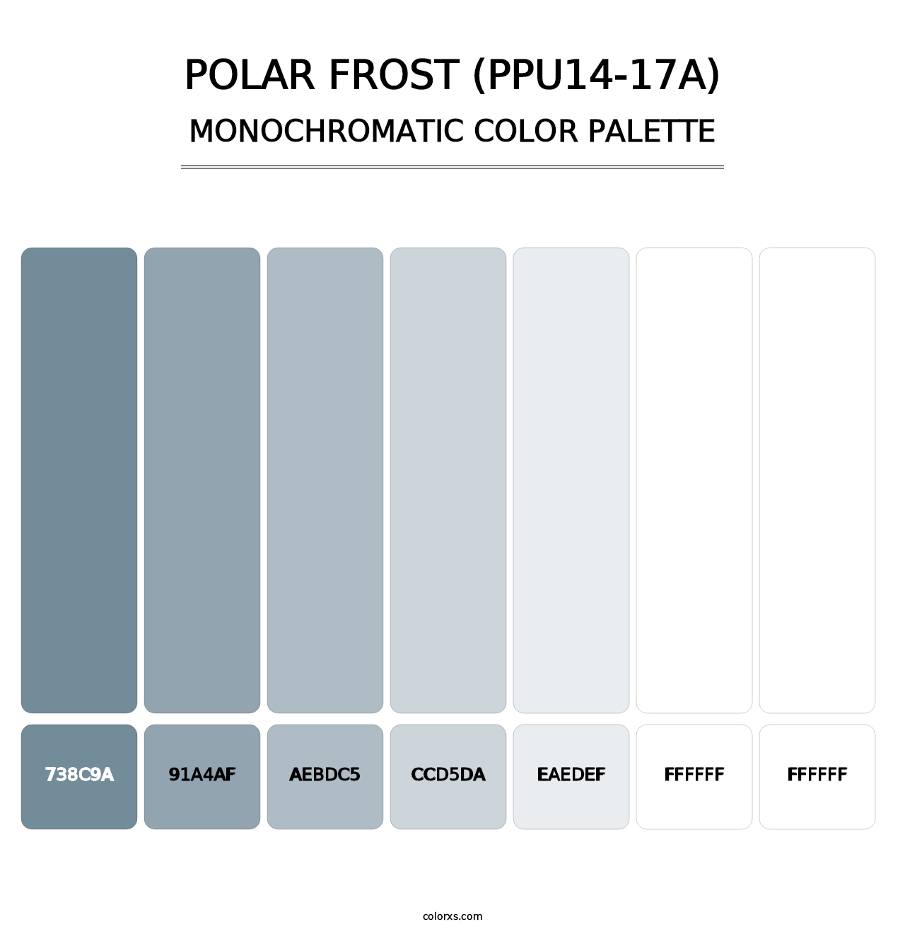 Polar Frost (PPU14-17A) - Monochromatic Color Palette