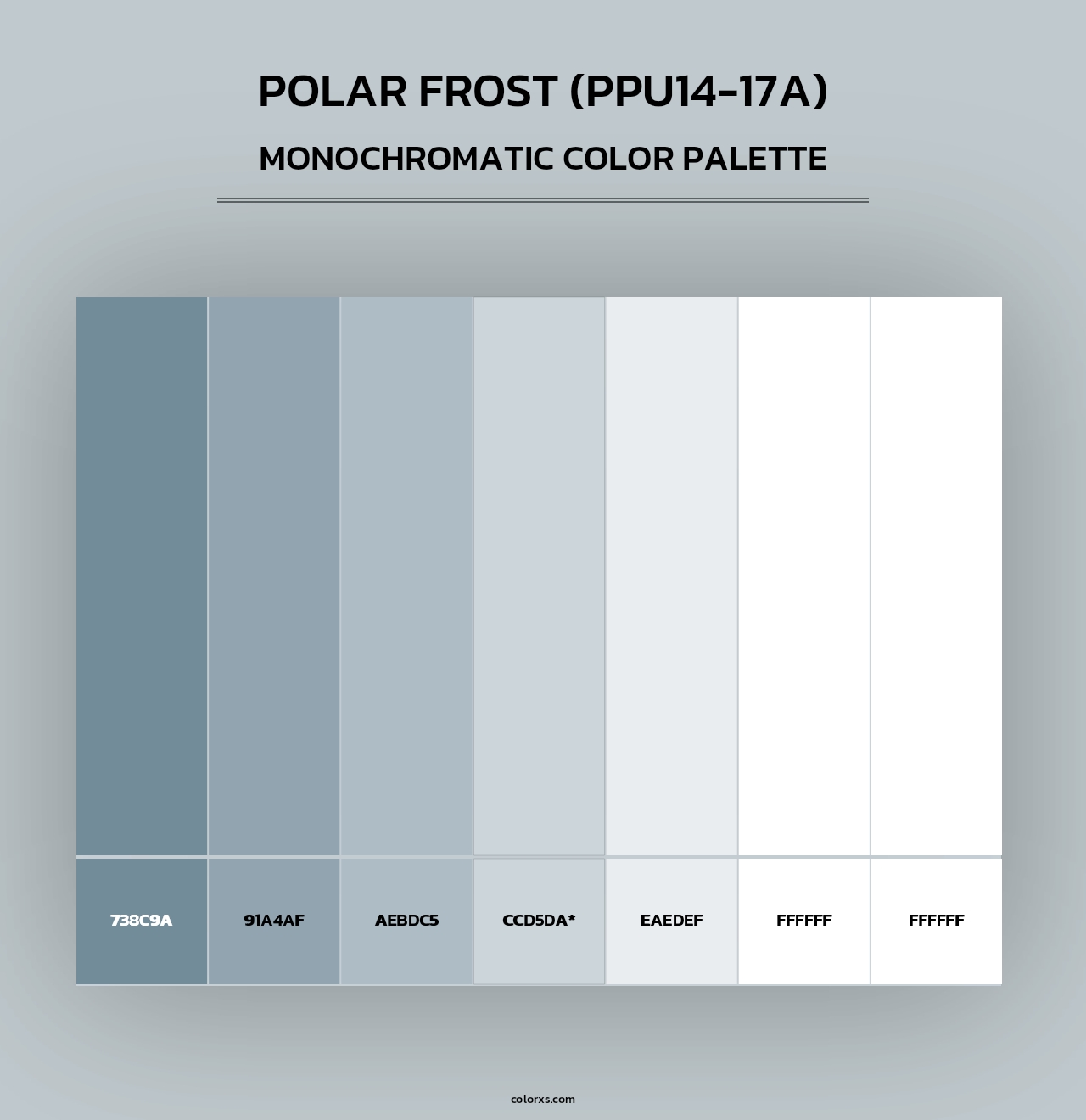 Polar Frost (PPU14-17A) - Monochromatic Color Palette