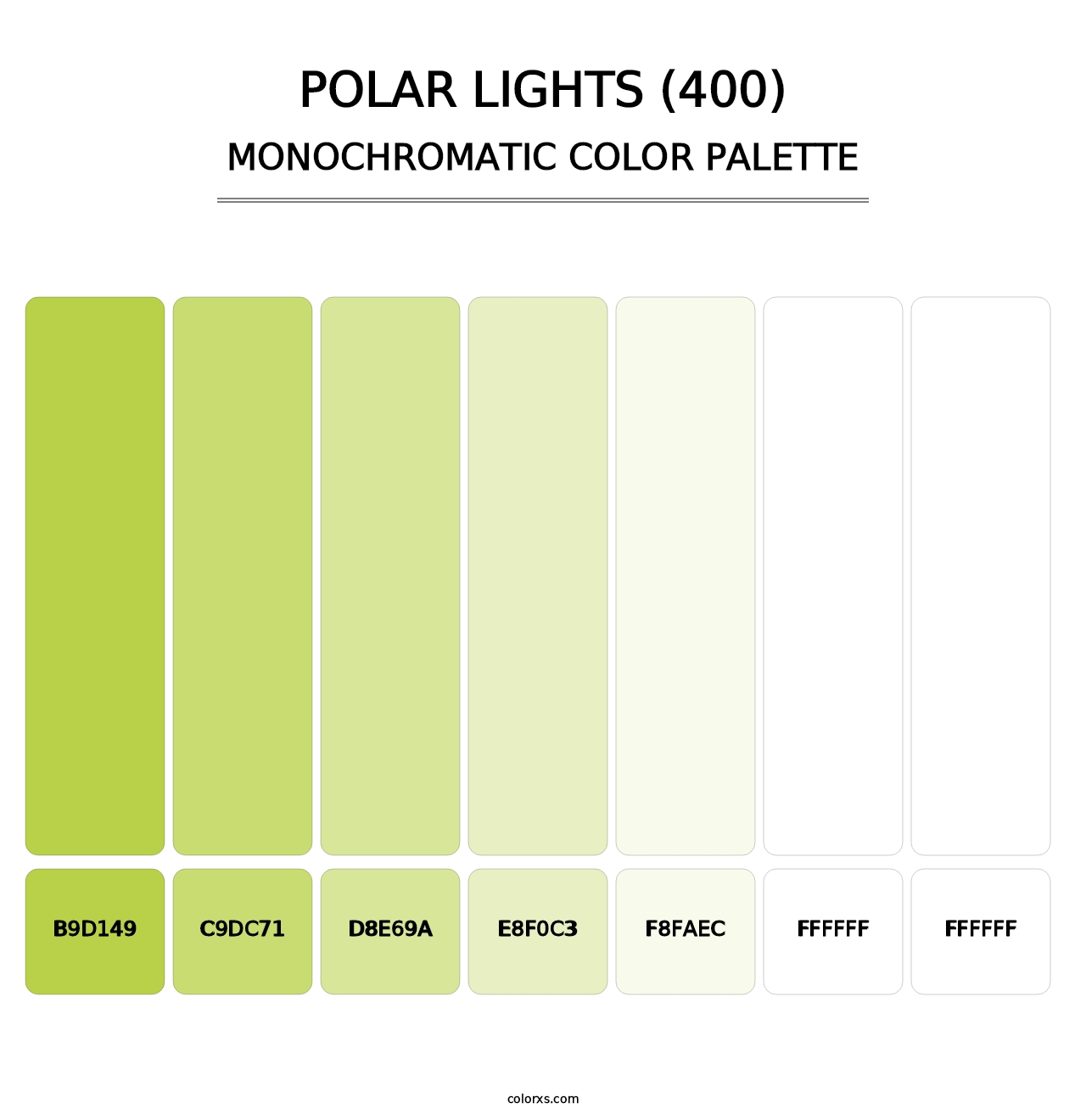 Polar Lights (400) - Monochromatic Color Palette