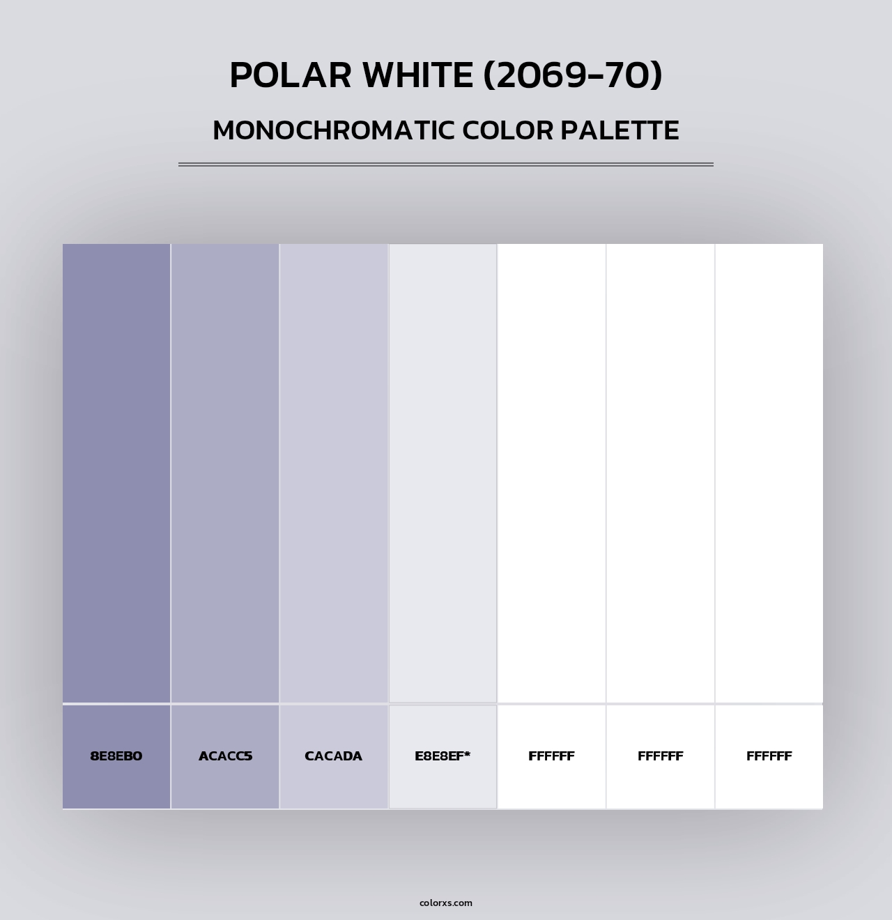 Polar White (2069-70) - Monochromatic Color Palette