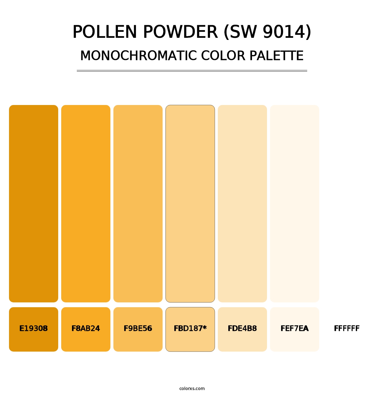Pollen Powder (SW 9014) - Monochromatic Color Palette