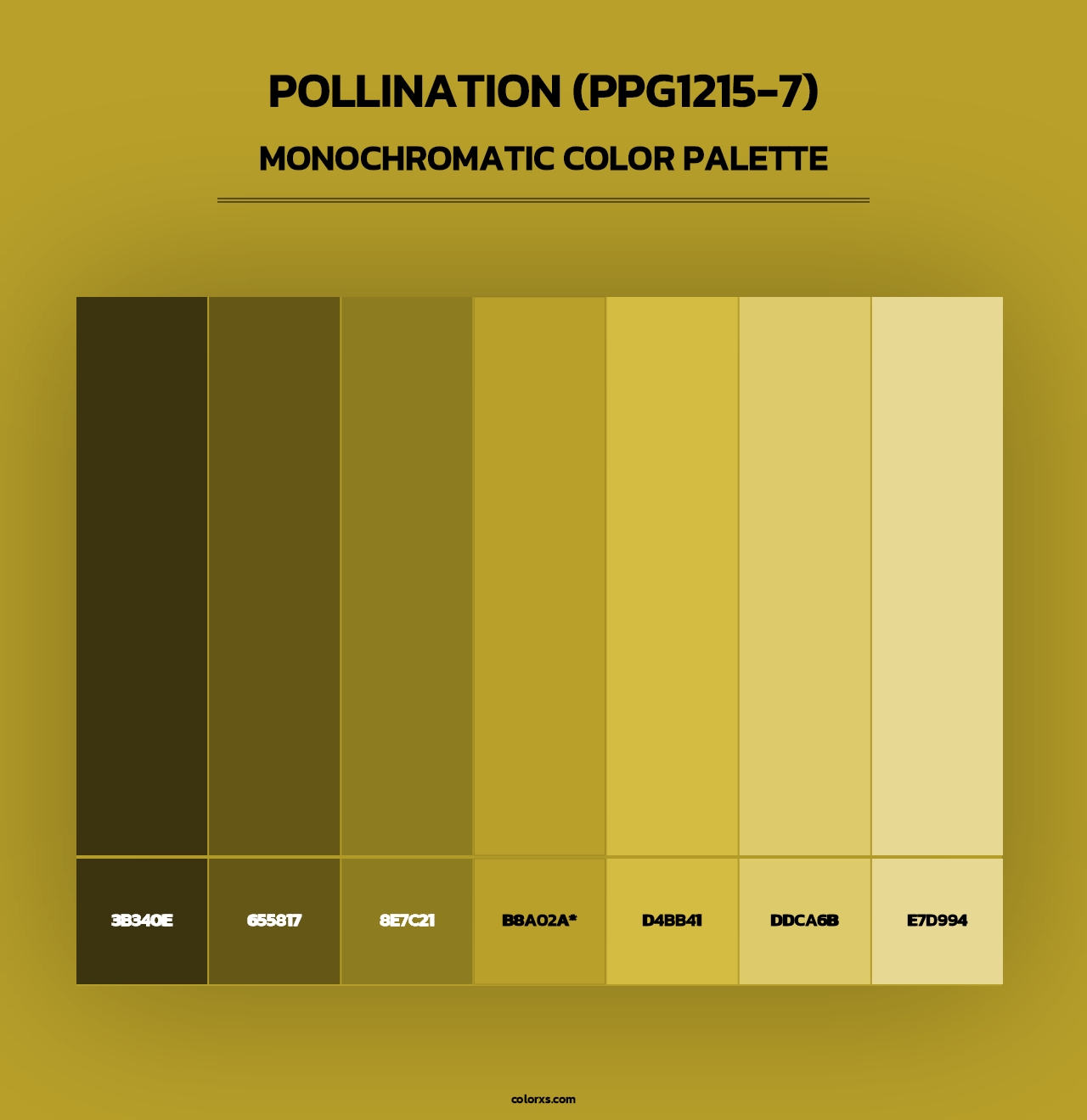 Pollination (PPG1215-7) - Monochromatic Color Palette
