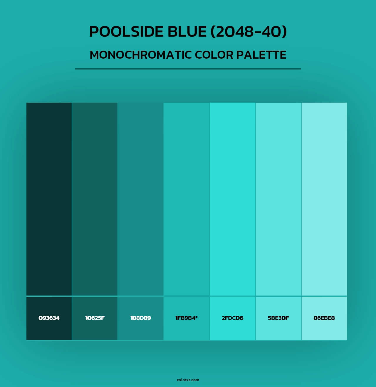 Poolside Blue (2048-40) - Monochromatic Color Palette