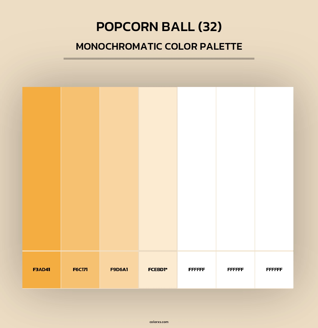 Popcorn Ball (32) - Monochromatic Color Palette