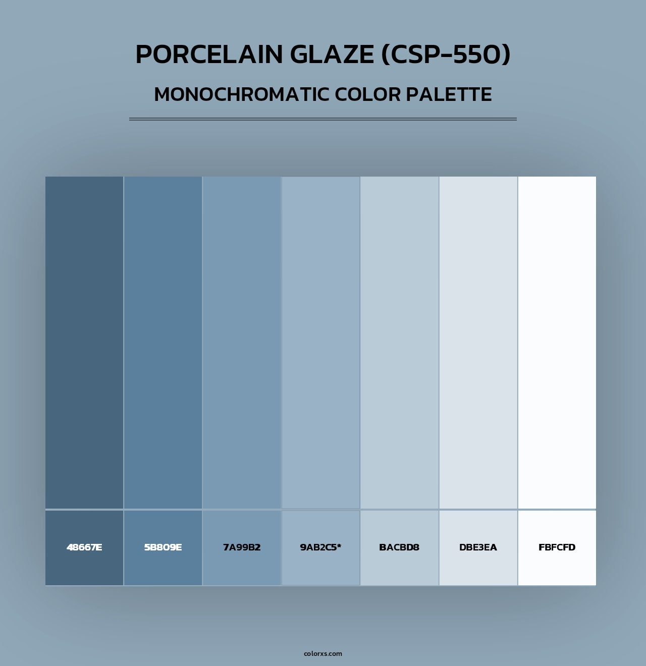 Porcelain Glaze (CSP-550) - Monochromatic Color Palette