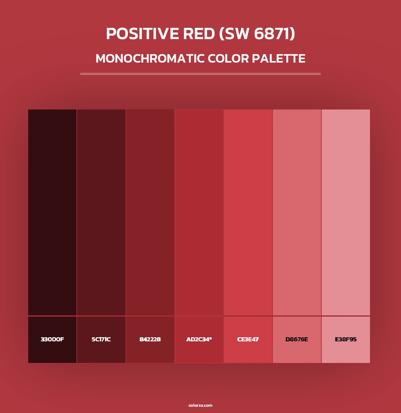 Positive Red (SW 6871) - Monochromatic Color Palette