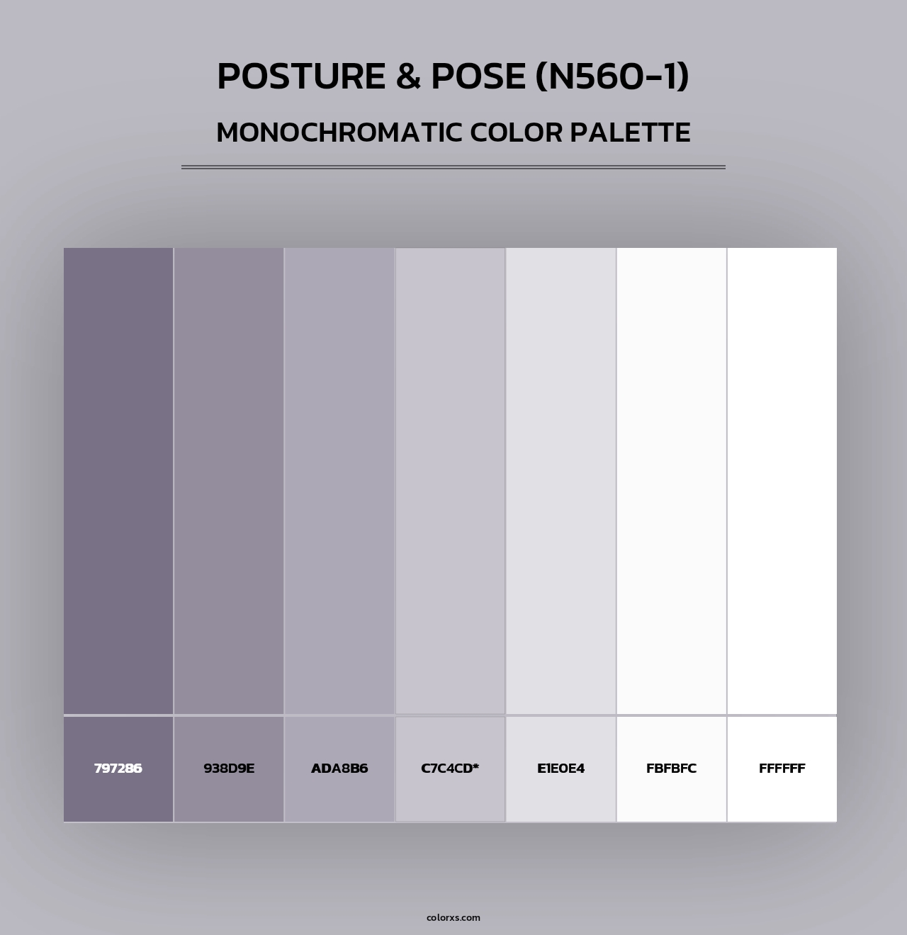 Posture & Pose (N560-1) - Monochromatic Color Palette