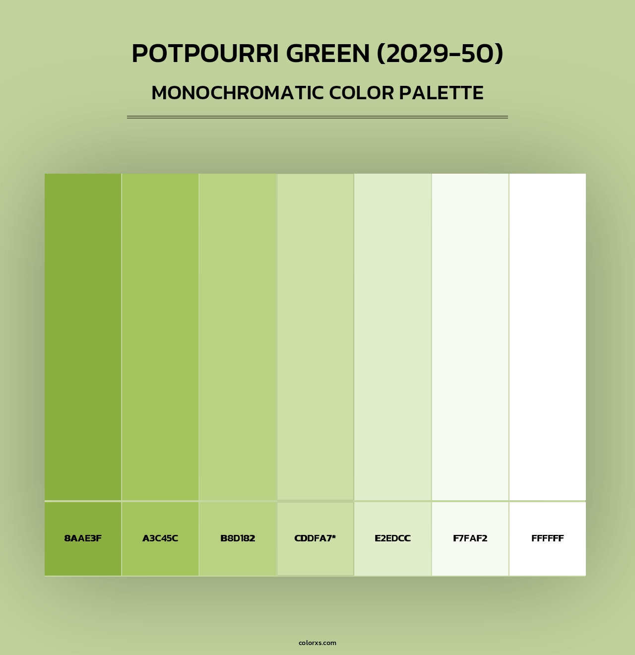 Potpourri Green (2029-50) - Monochromatic Color Palette