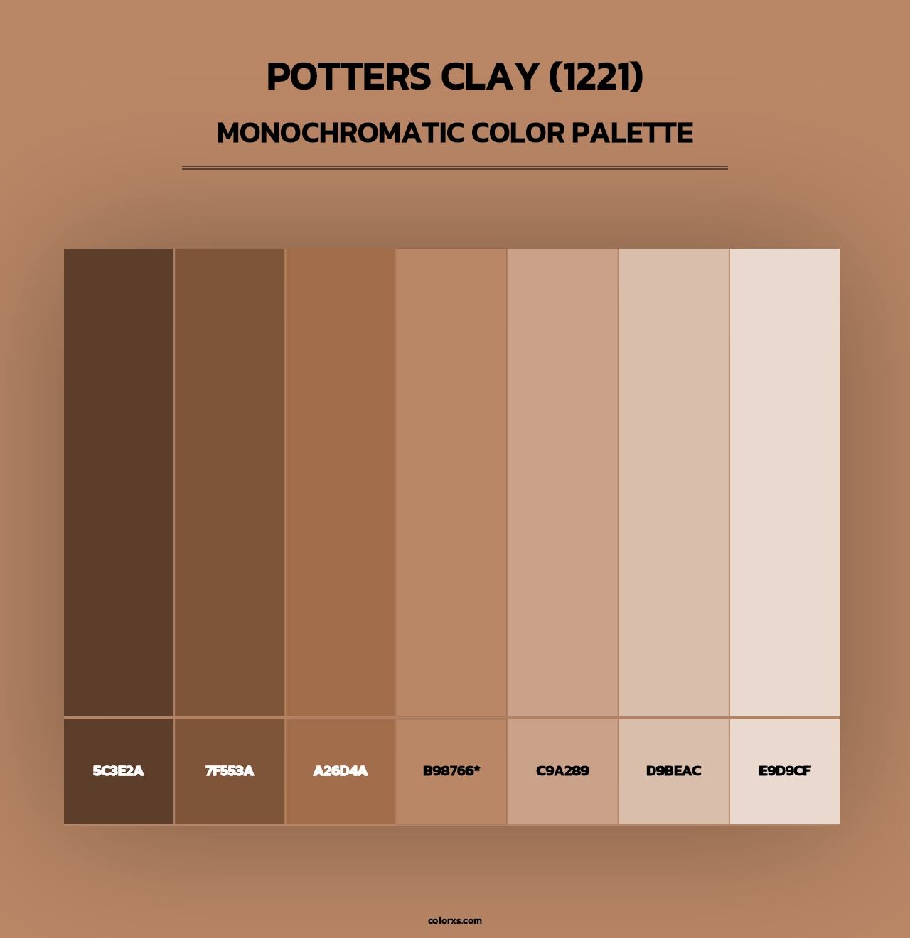 Potters Clay (1221) - Monochromatic Color Palette