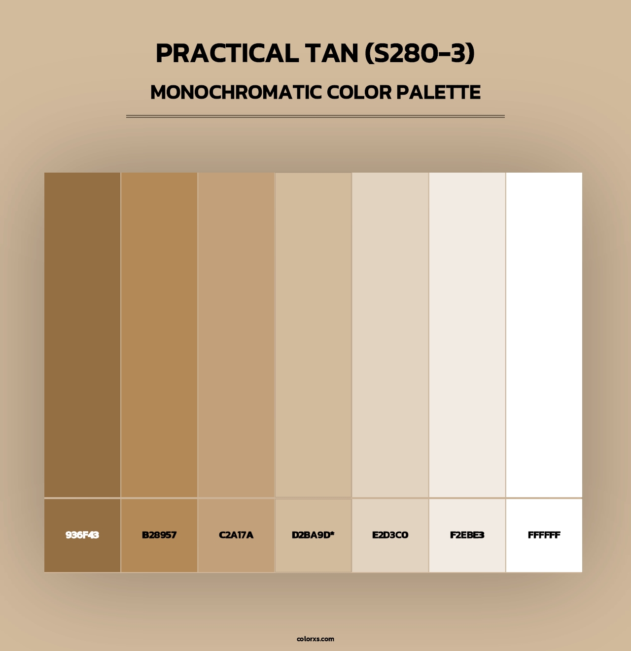 Practical Tan (S280-3) - Monochromatic Color Palette