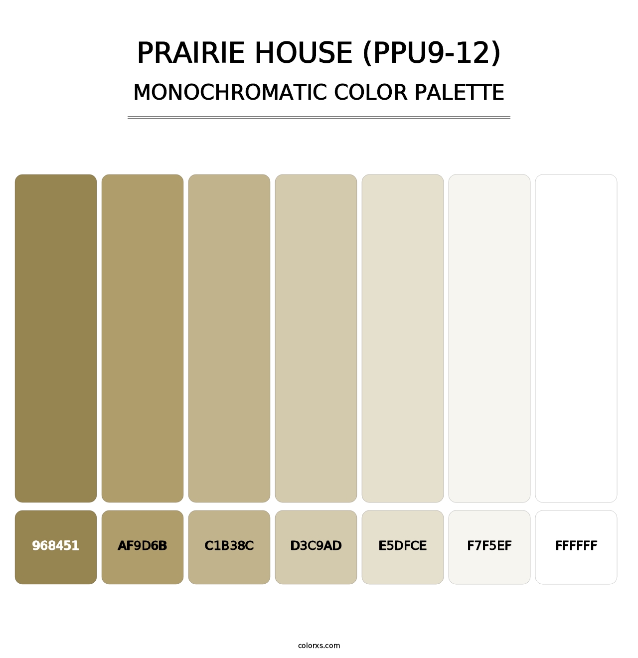 Prairie House (PPU9-12) - Monochromatic Color Palette