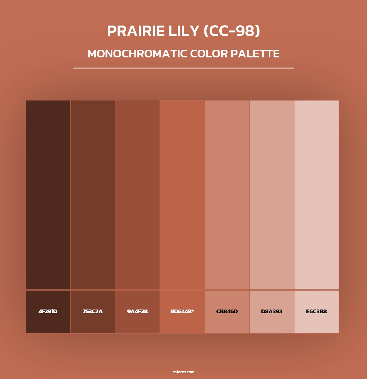 Prairie Lily (CC-98) - Monochromatic Color Palette