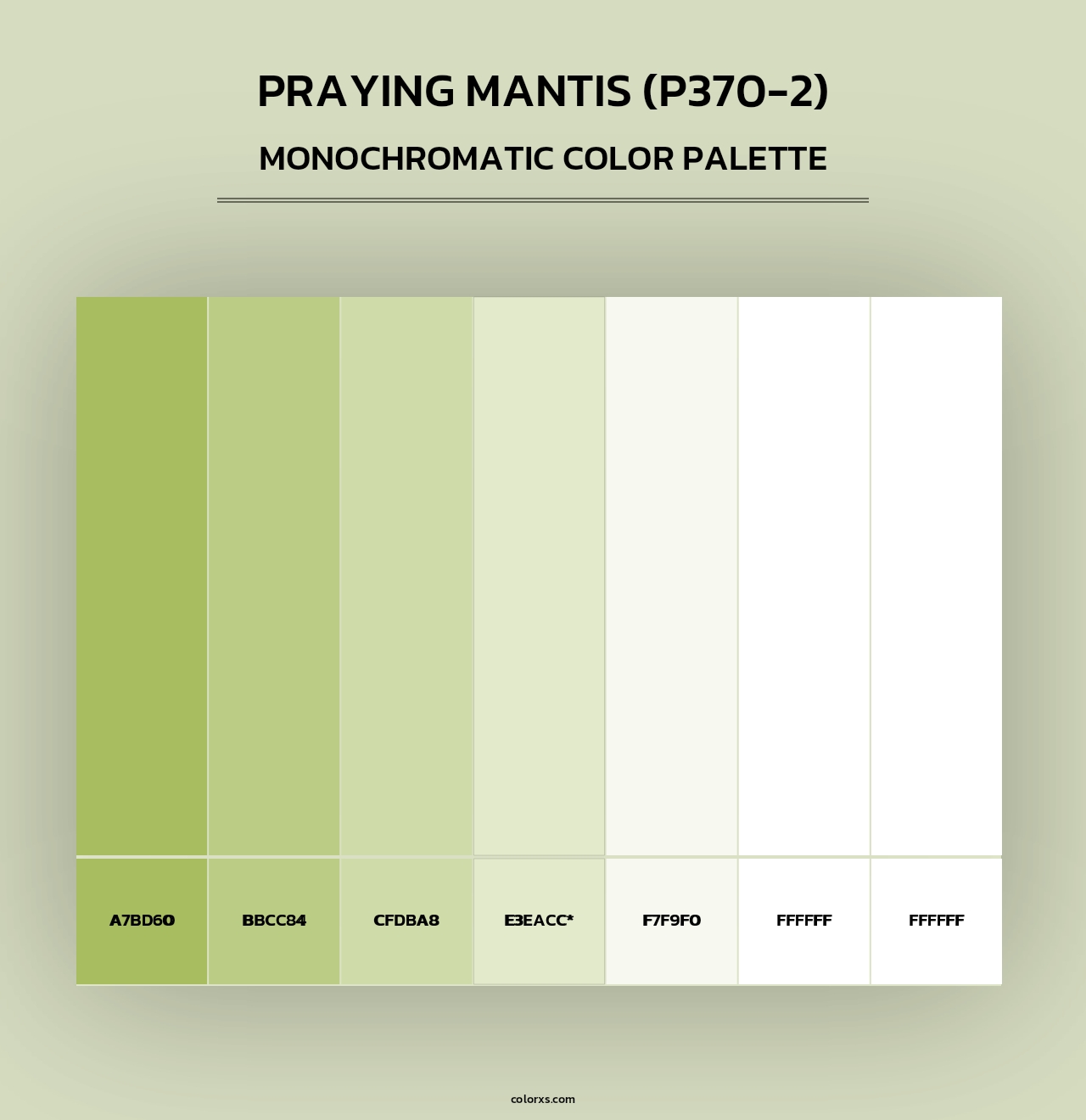 Praying Mantis (P370-2) - Monochromatic Color Palette
