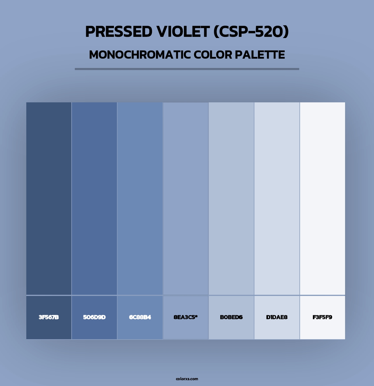 Pressed Violet (CSP-520) - Monochromatic Color Palette