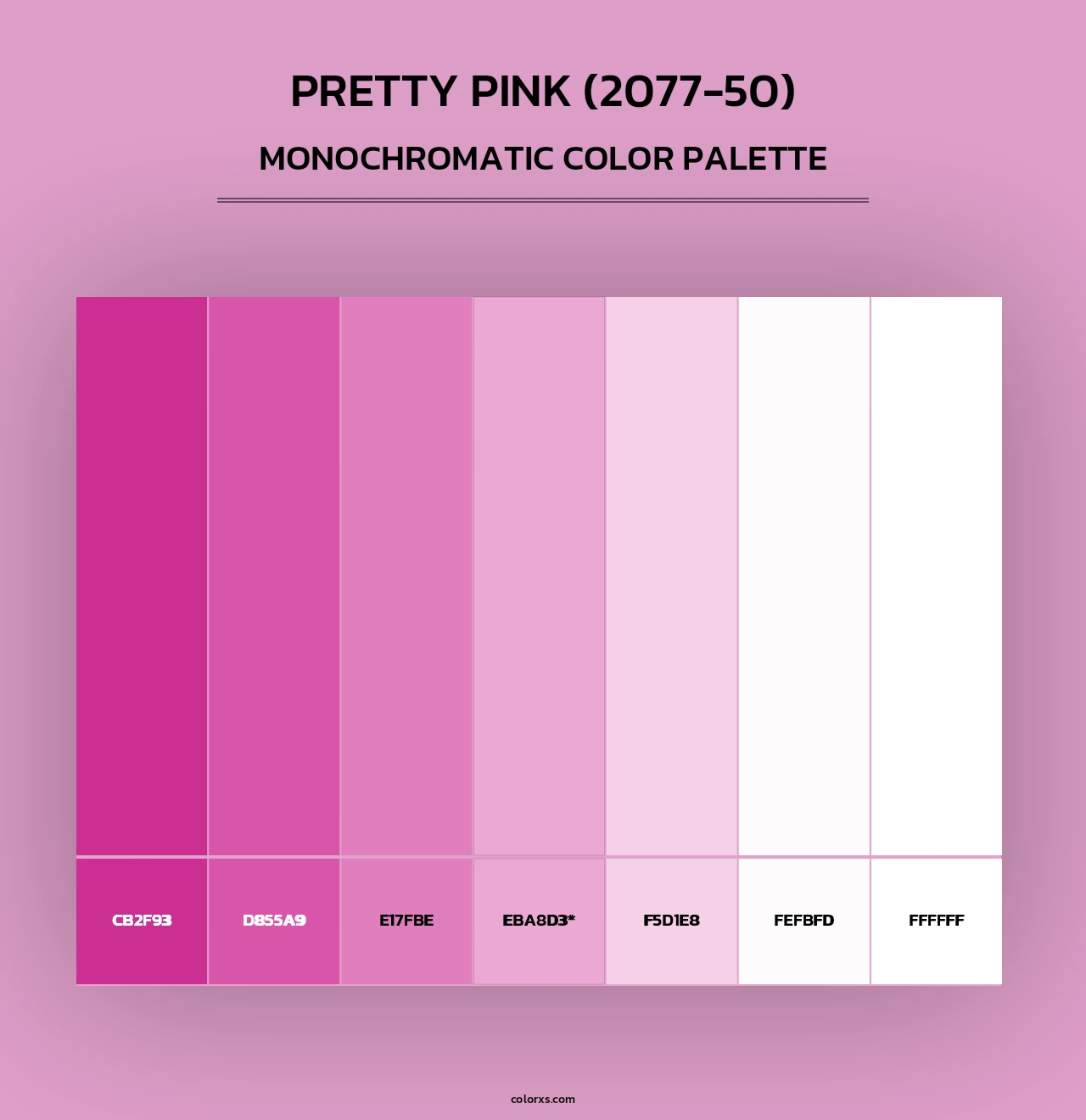 Pretty Pink (2077-50) - Monochromatic Color Palette