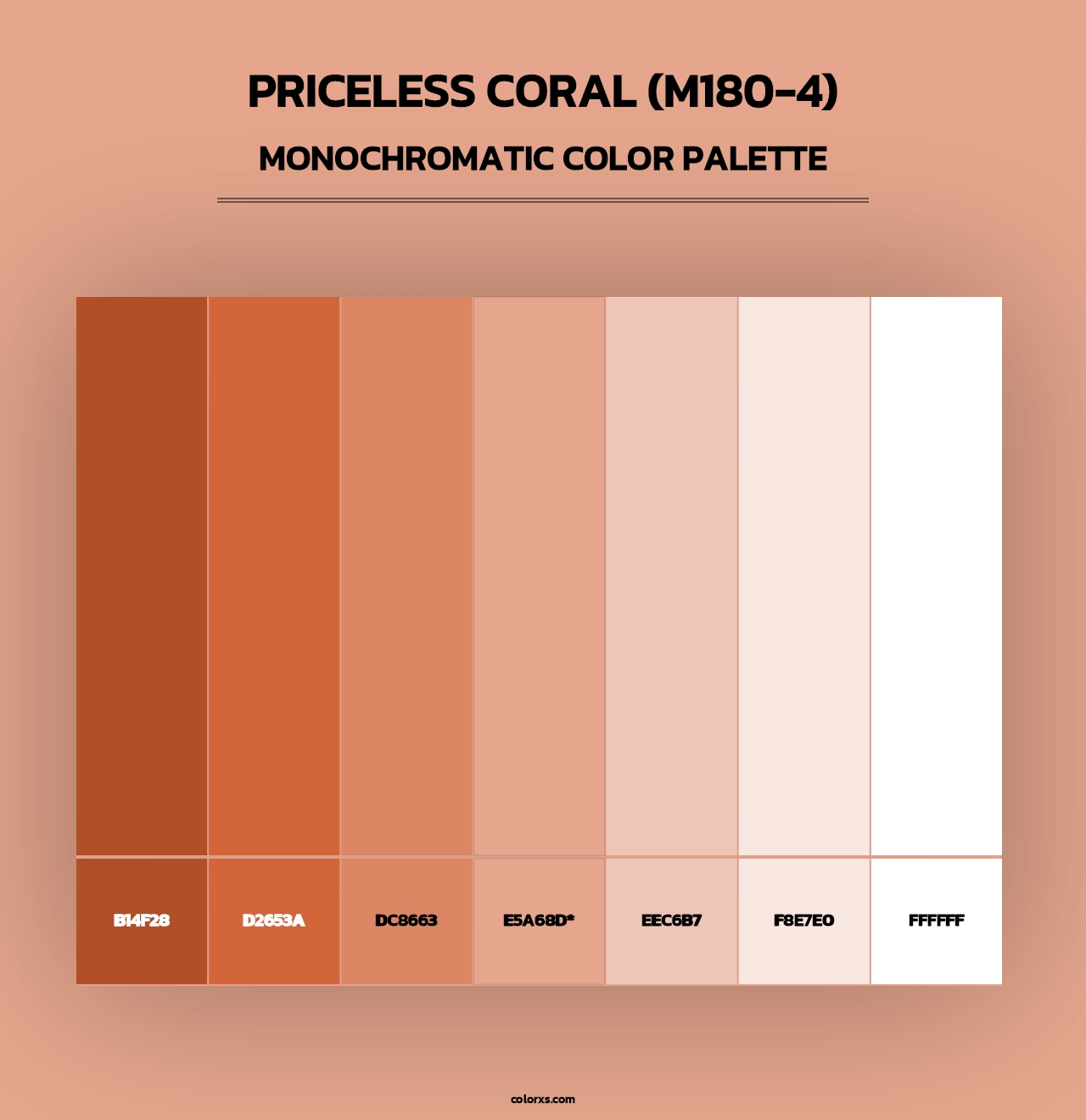 Priceless Coral (M180-4) - Monochromatic Color Palette