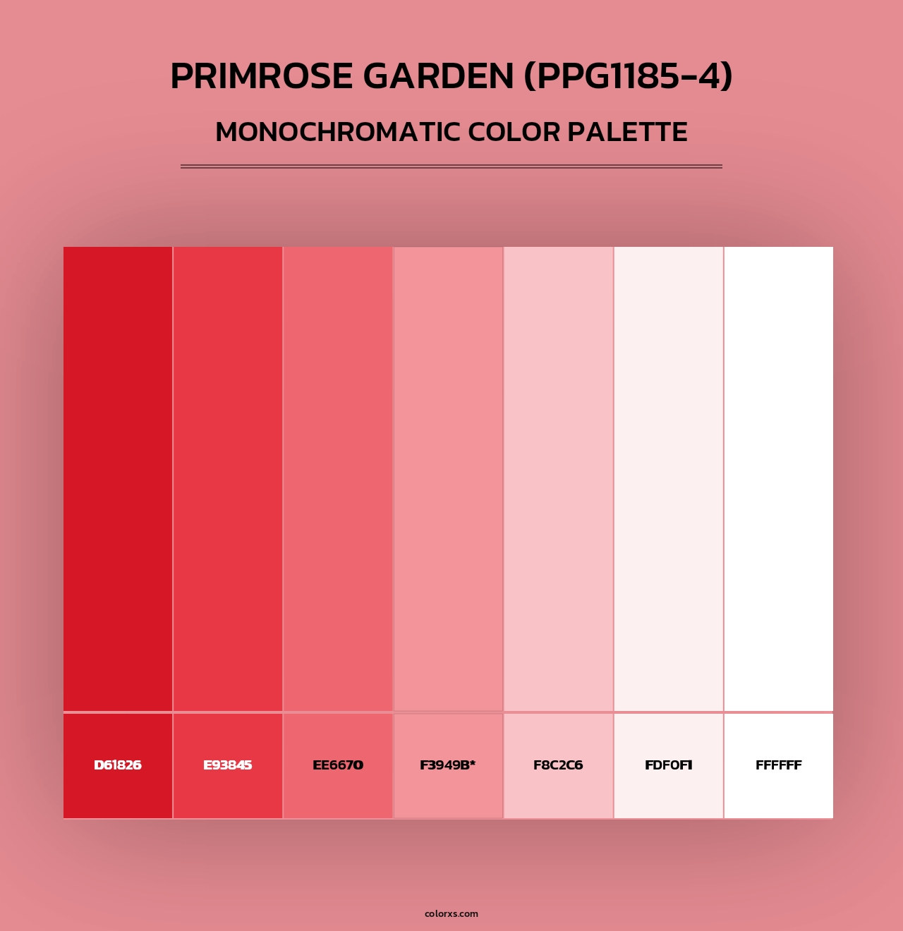 Primrose Garden (PPG1185-4) - Monochromatic Color Palette