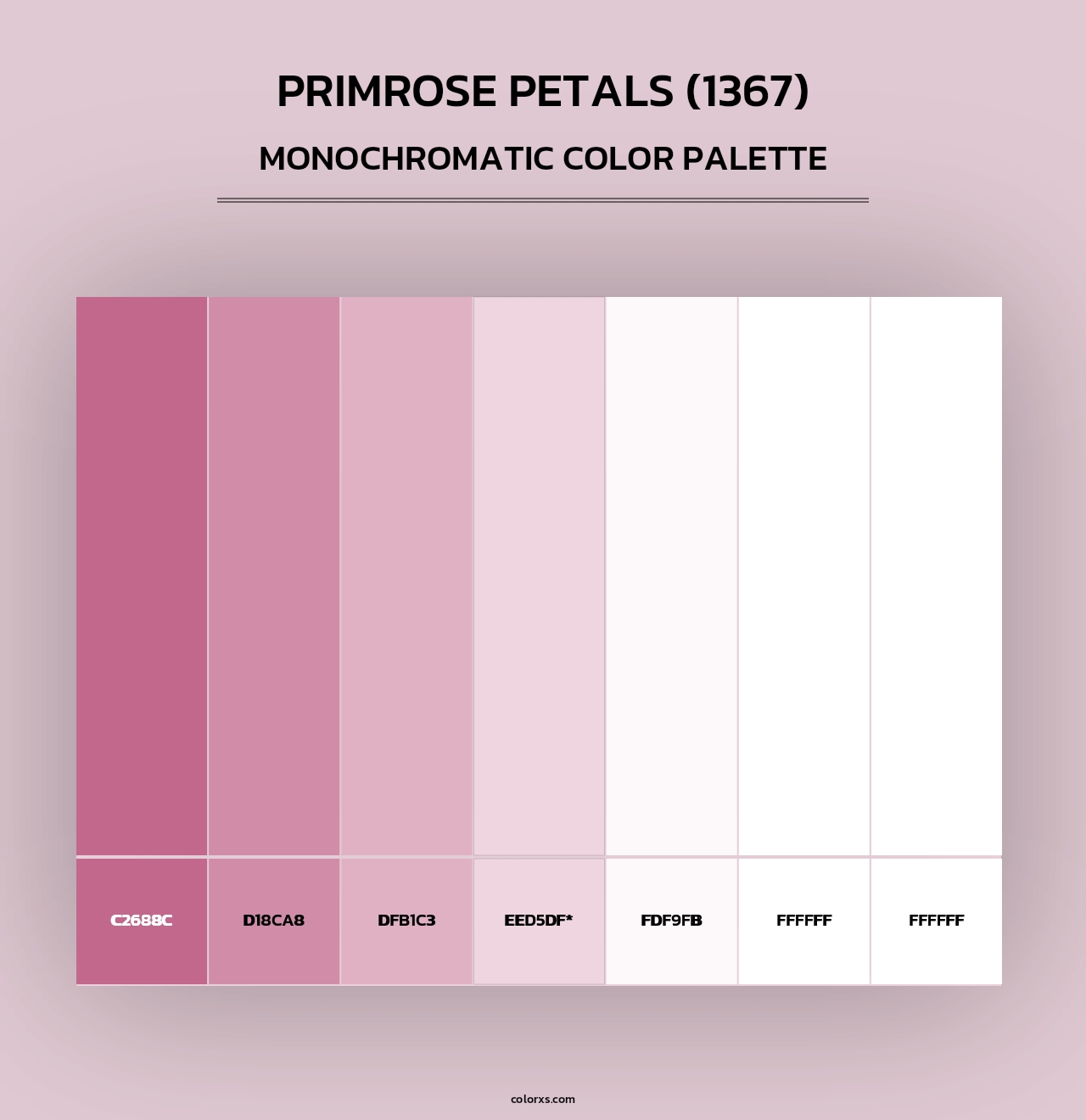 Primrose Petals (1367) - Monochromatic Color Palette