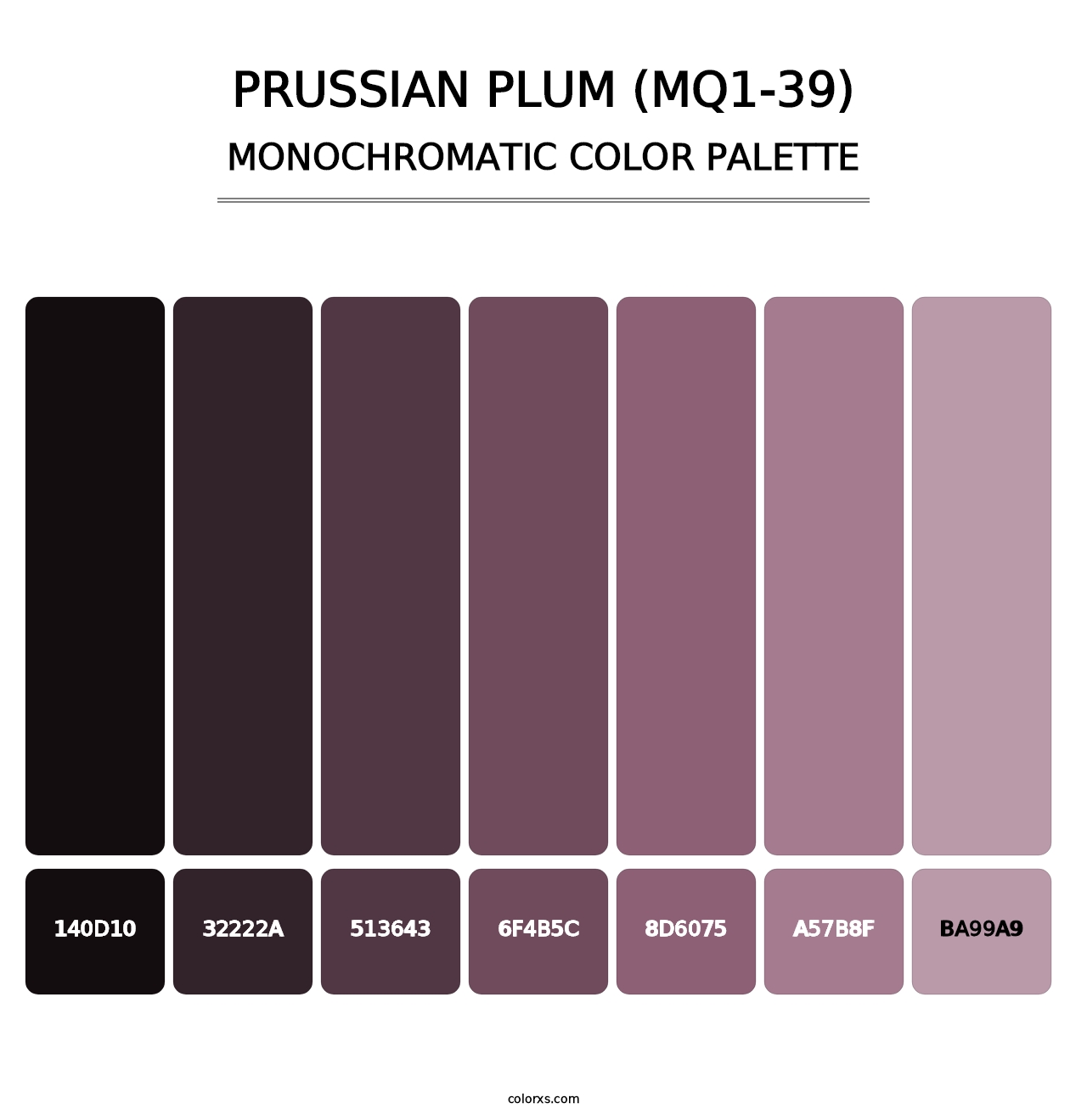 Prussian Plum (MQ1-39) - Monochromatic Color Palette