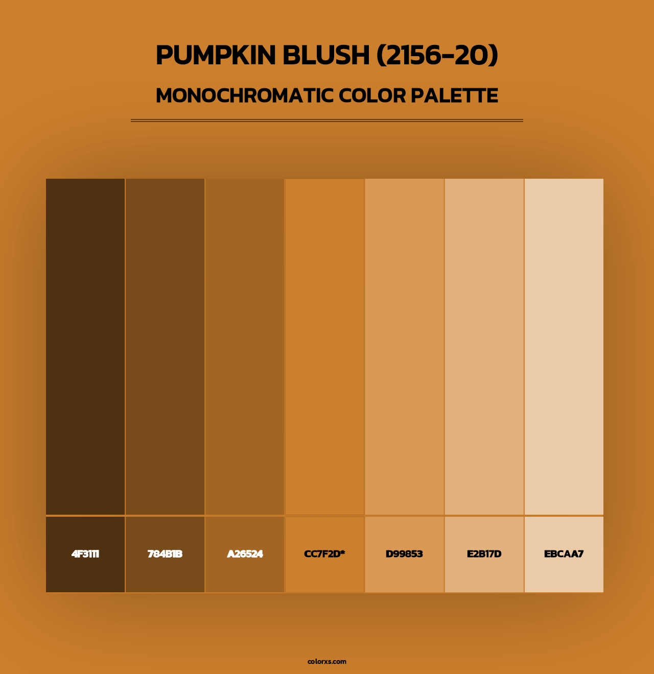 Pumpkin Blush (2156-20) - Monochromatic Color Palette