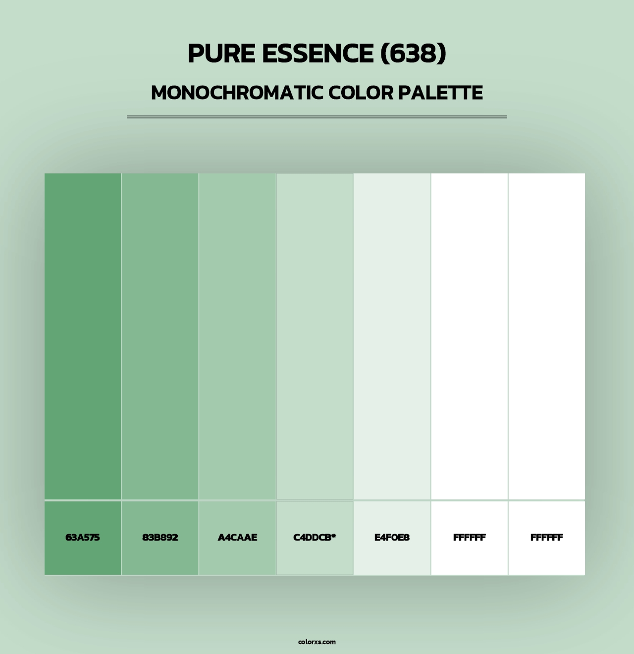 Pure Essence (638) - Monochromatic Color Palette