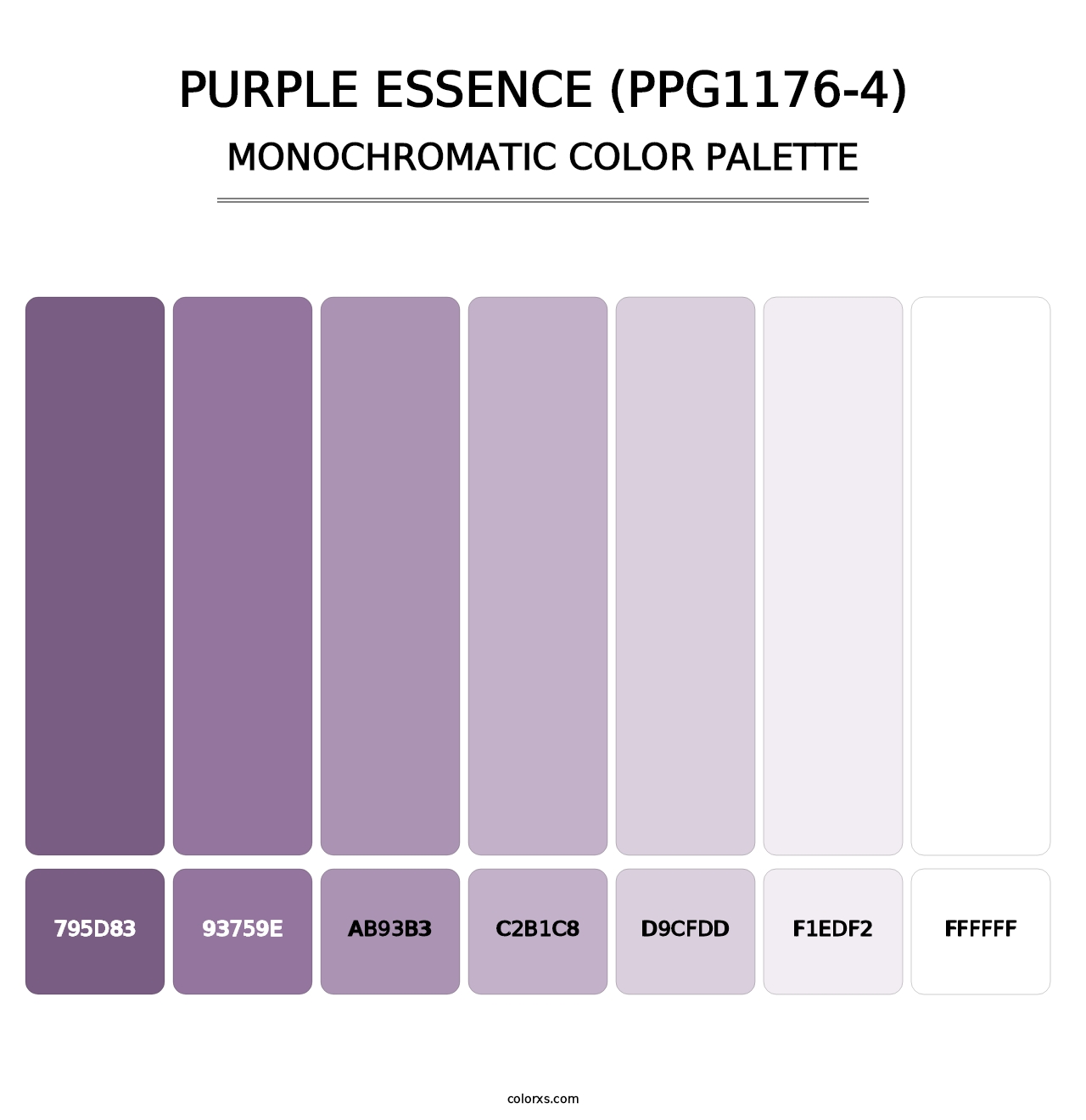 Purple Essence (PPG1176-4) - Monochromatic Color Palette