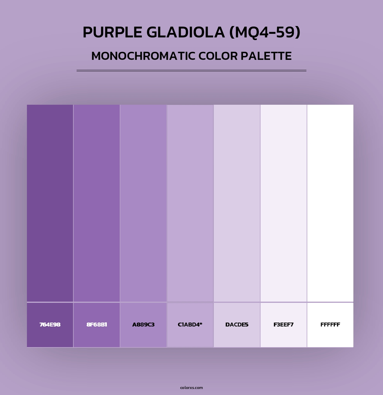 Purple Gladiola (MQ4-59) - Monochromatic Color Palette