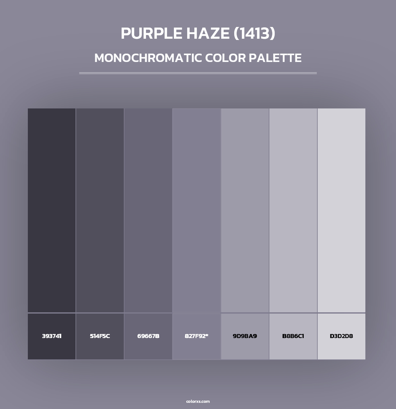 Purple Haze (1413) - Monochromatic Color Palette