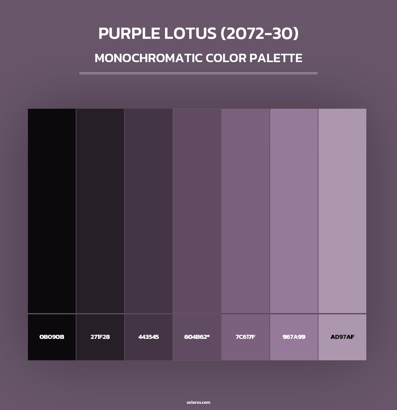 Purple Lotus (2072-30) - Monochromatic Color Palette