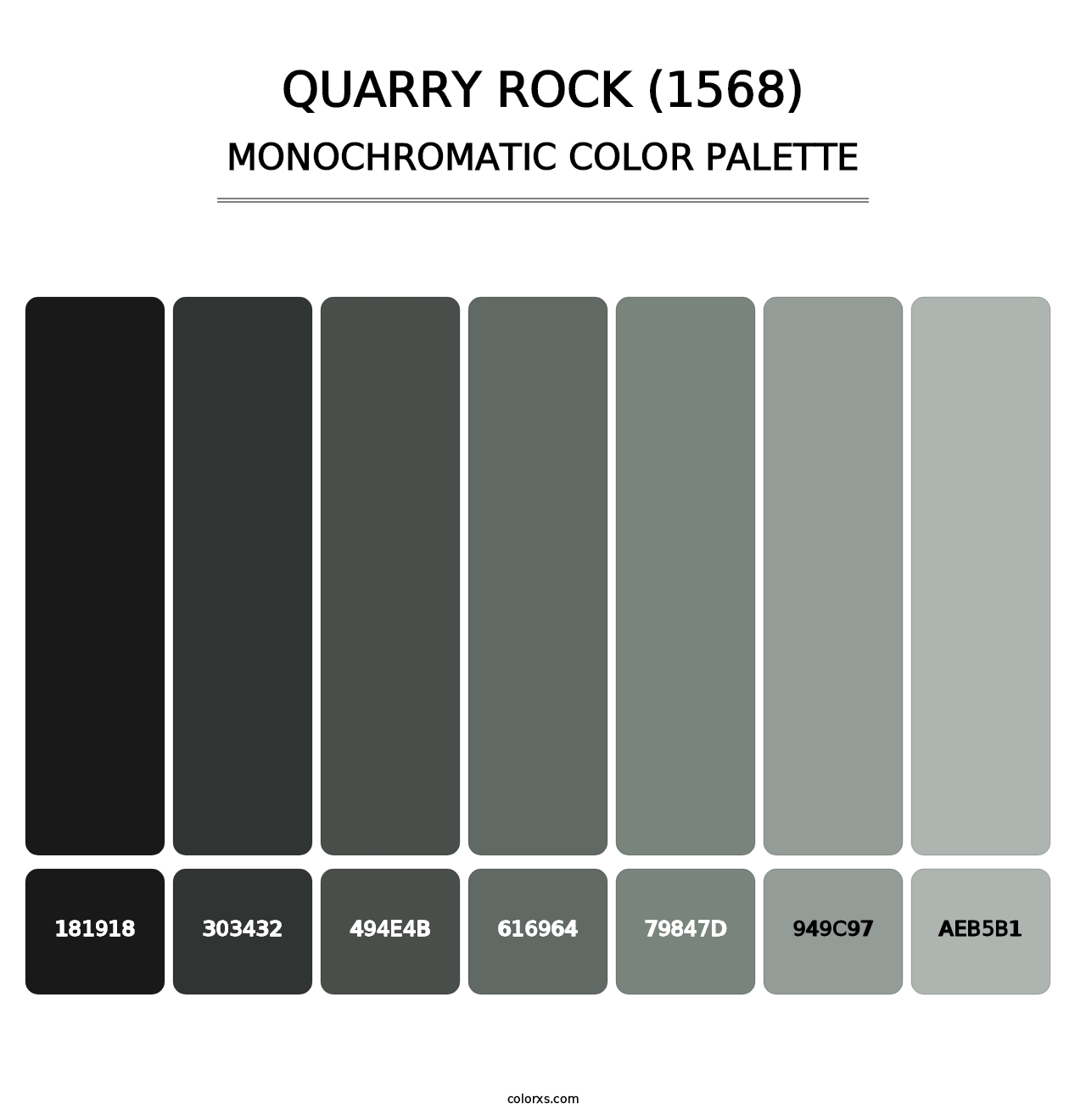 Quarry Rock (1568) - Monochromatic Color Palette