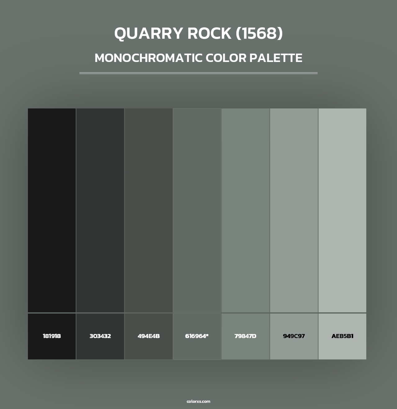 Quarry Rock (1568) - Monochromatic Color Palette