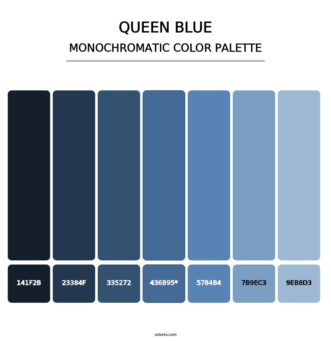 Queen Blue - Monochromatic Color Palette