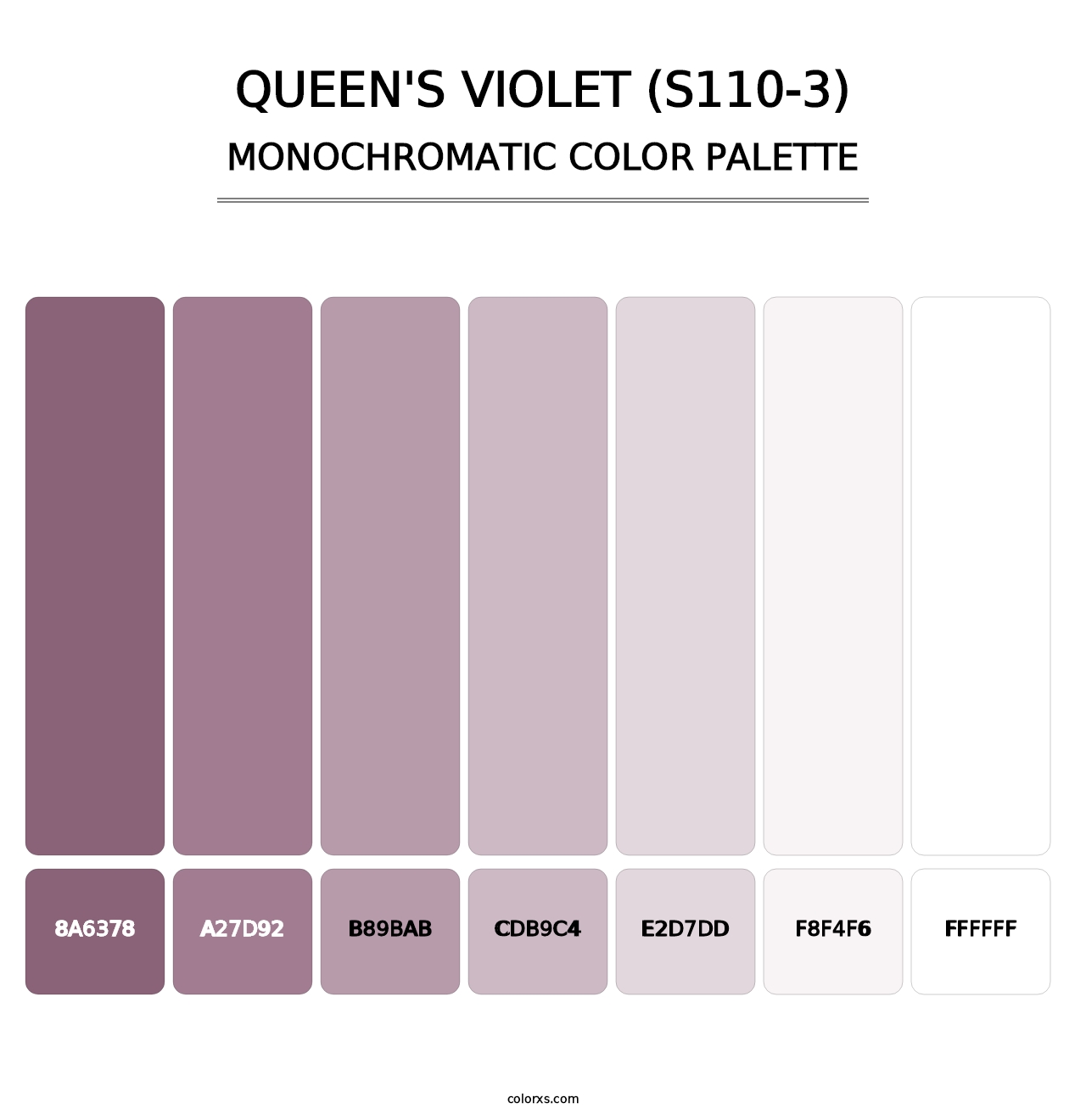 Queen'S Violet (S110-3) - Monochromatic Color Palette