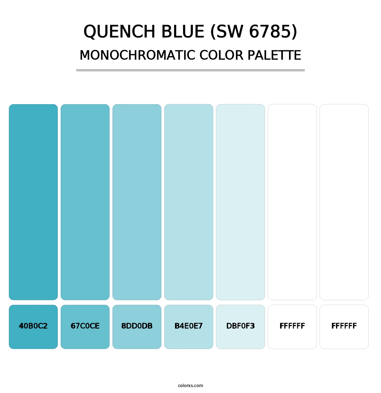 Quench Blue (SW 6785) - Monochromatic Color Palette