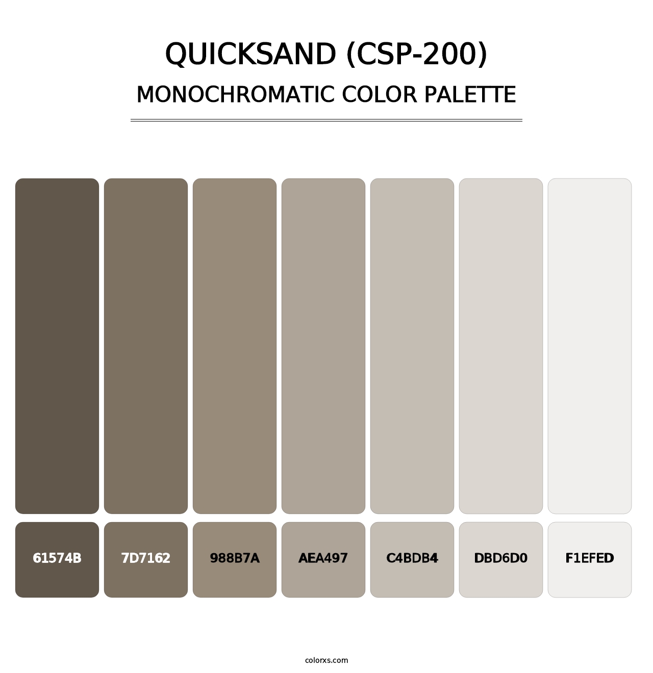 Quicksand (CSP-200) - Monochromatic Color Palette