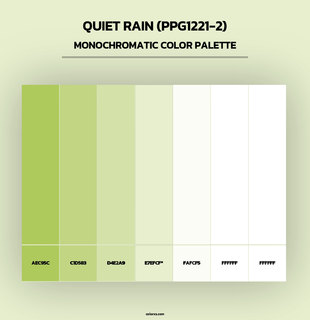 Quiet Rain (PPG1221-2) - Monochromatic Color Palette