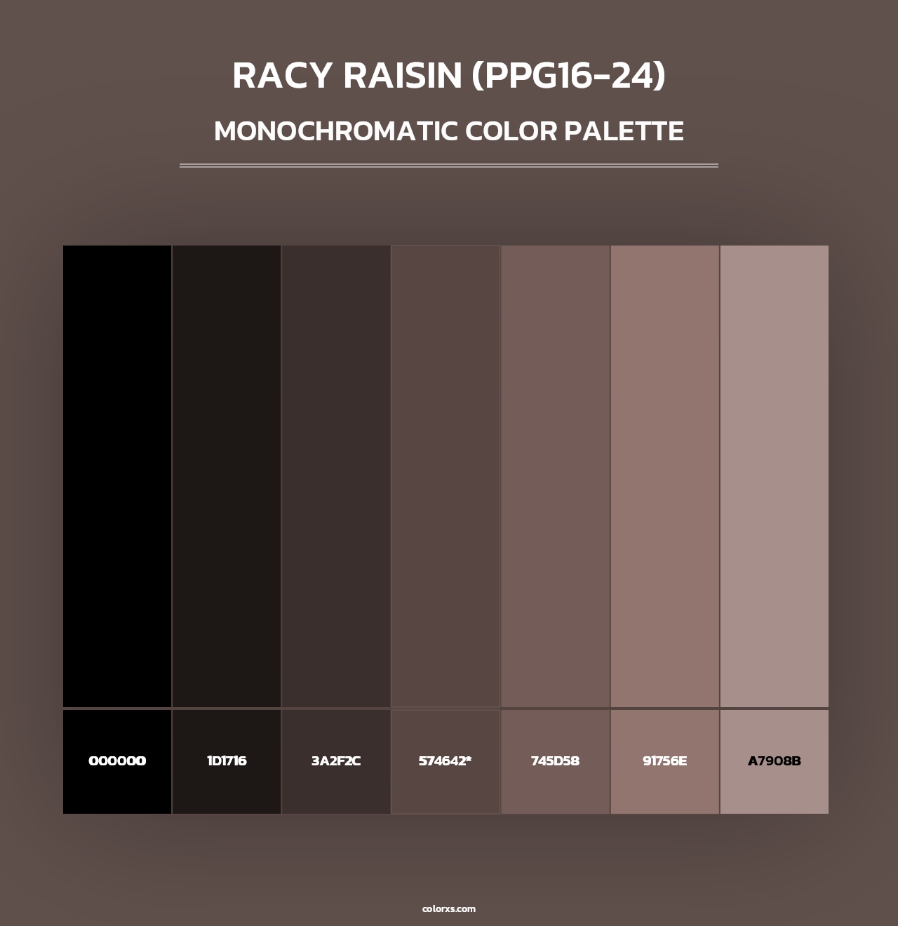 Racy Raisin (PPG16-24) - Monochromatic Color Palette