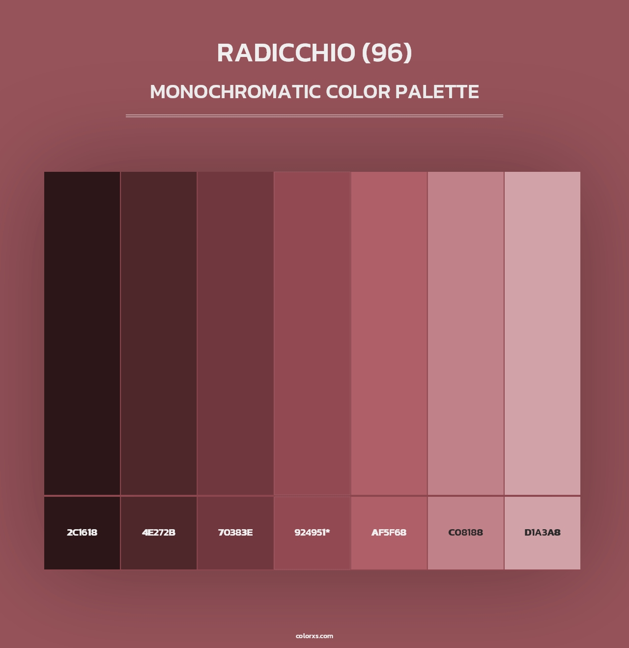 Radicchio (96) - Monochromatic Color Palette