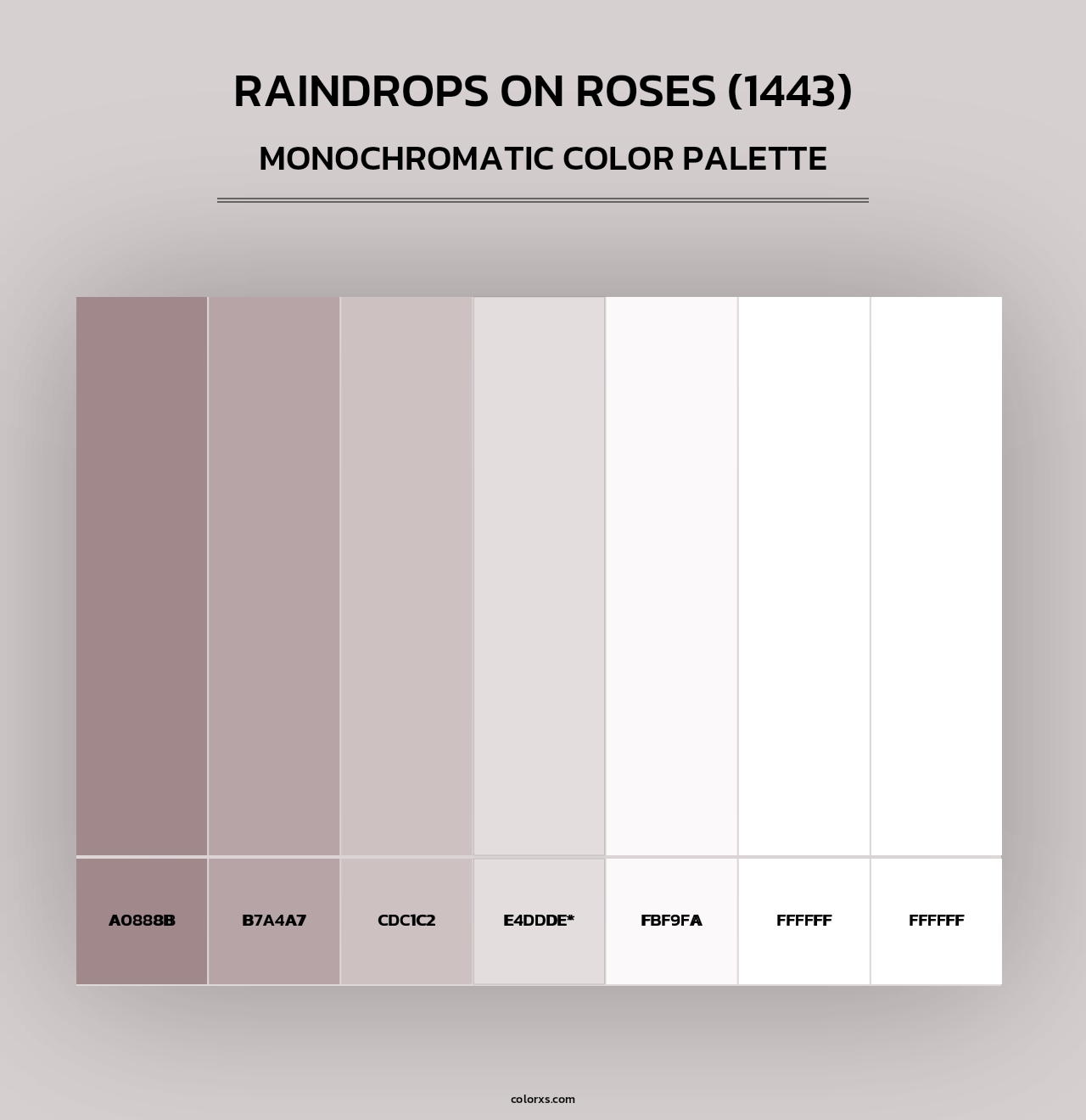 Raindrops on Roses (1443) - Monochromatic Color Palette