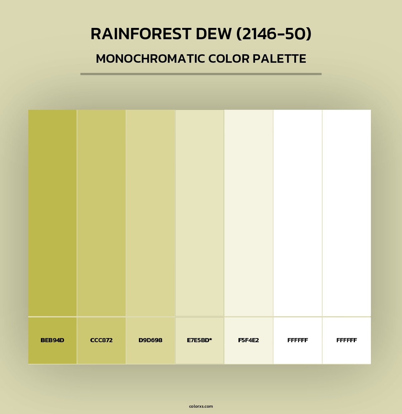 Rainforest Dew (2146-50) - Monochromatic Color Palette