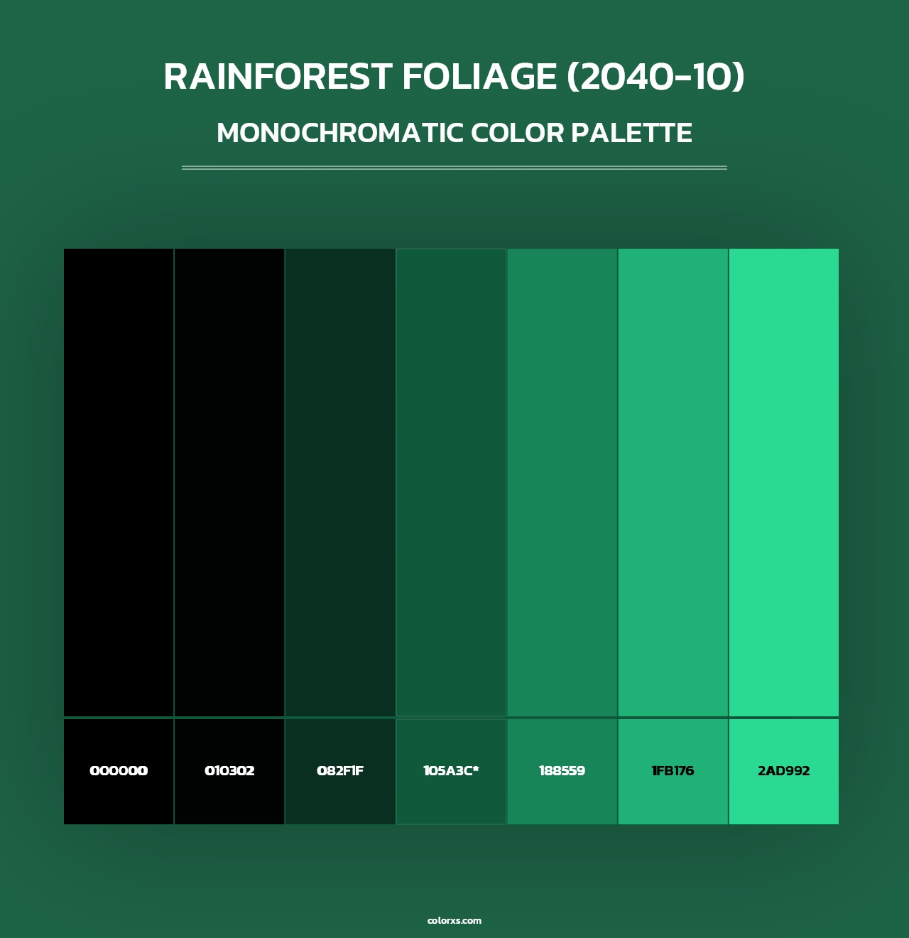 Rainforest Foliage (2040-10) - Monochromatic Color Palette