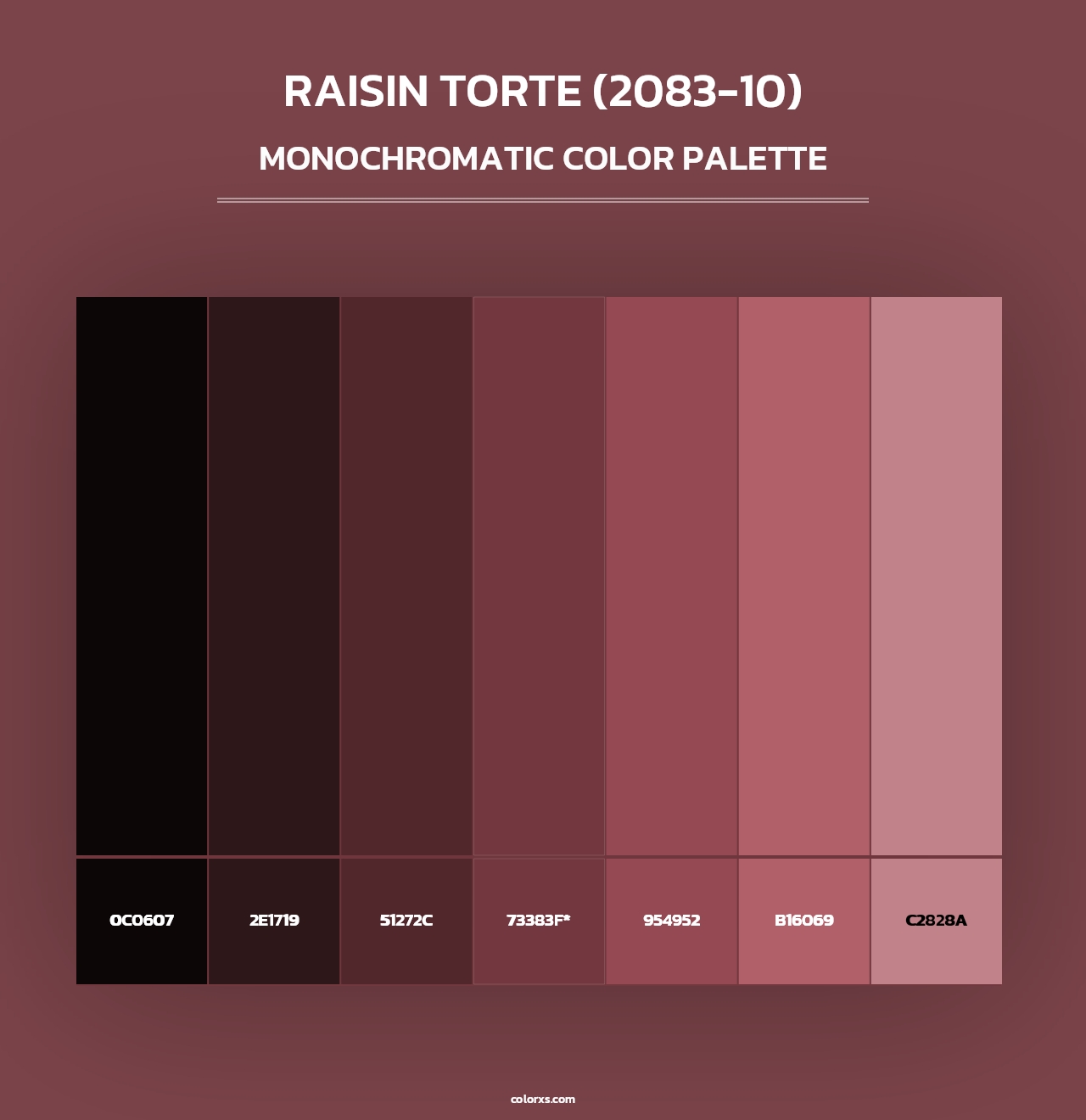 Raisin Torte (2083-10) - Monochromatic Color Palette