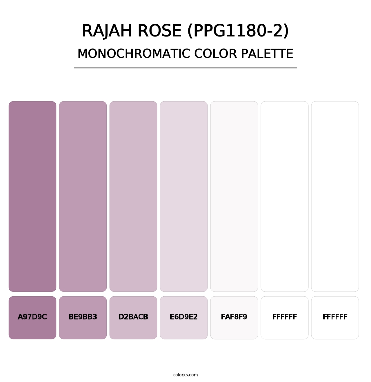 Rajah Rose (PPG1180-2) - Monochromatic Color Palette