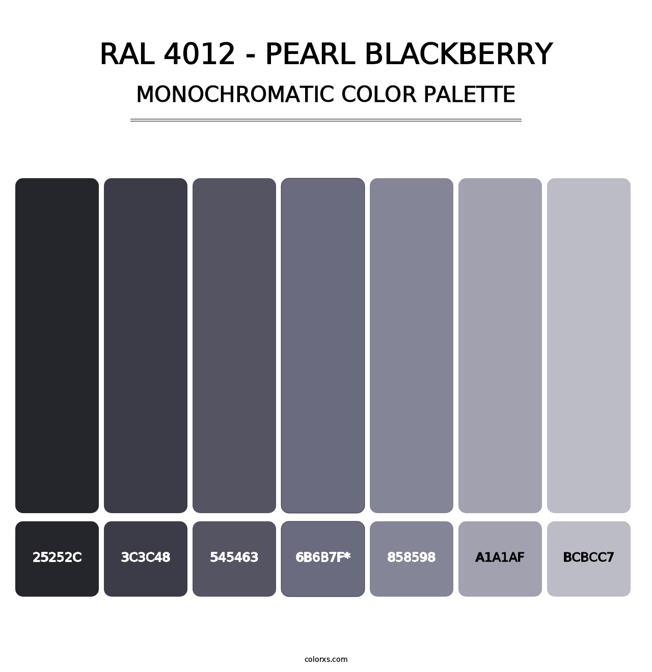RAL 4012 - Pearl Blackberry - Monochromatic Color Palette