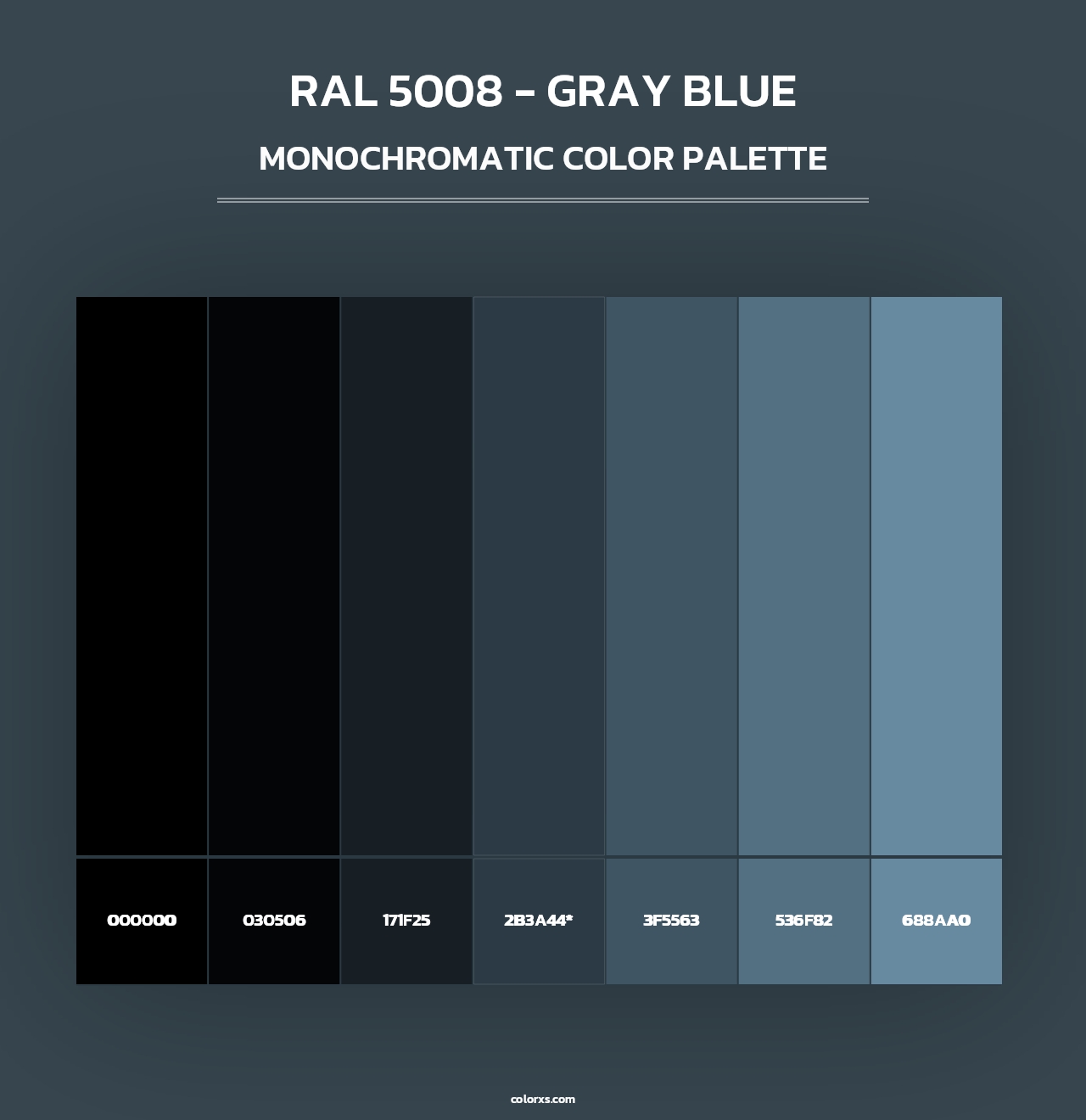RAL 5008 - Gray Blue color palettes - colorxs.com