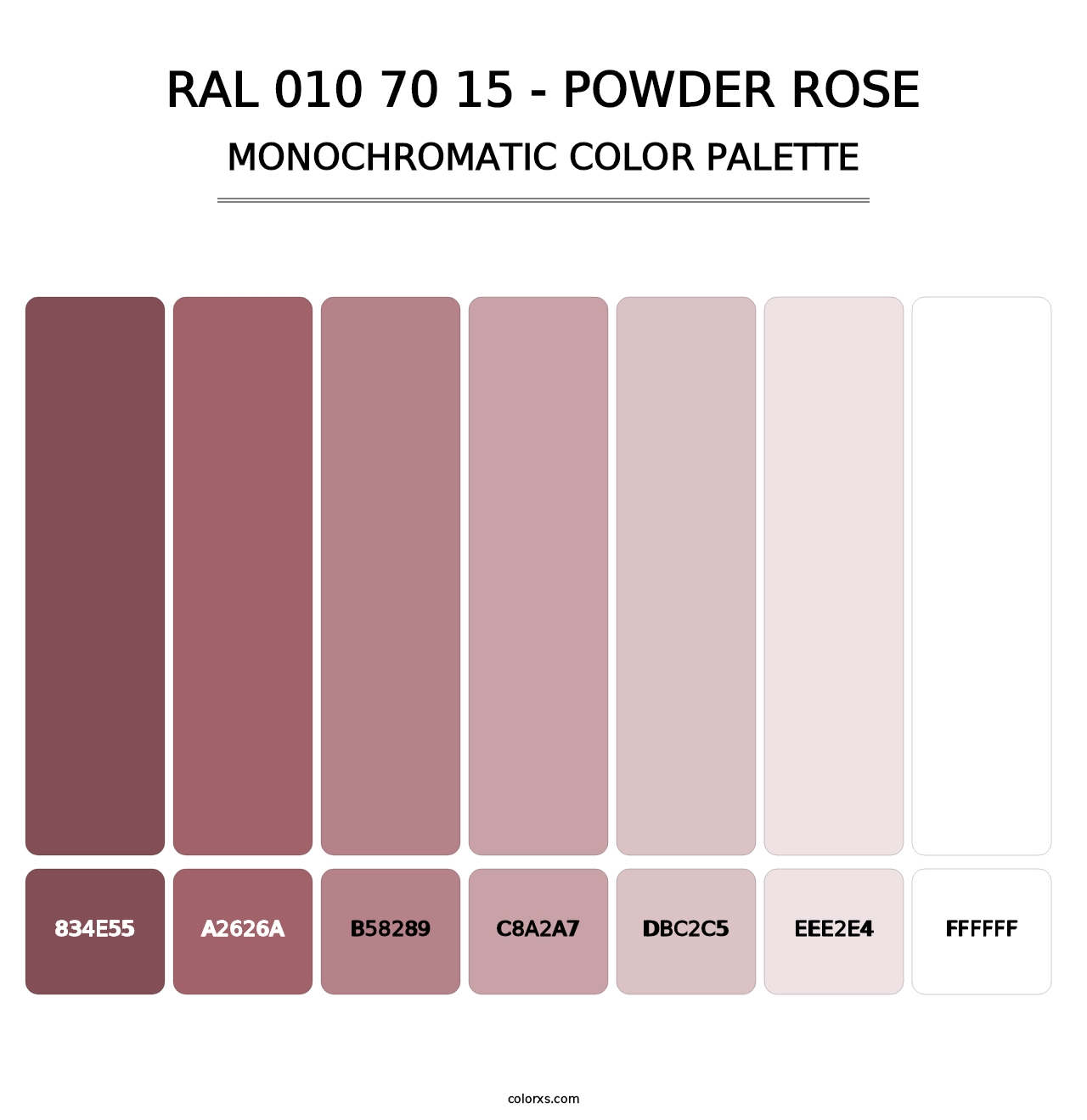 RAL 010 70 15 - Powder Rose - Monochromatic Color Palette