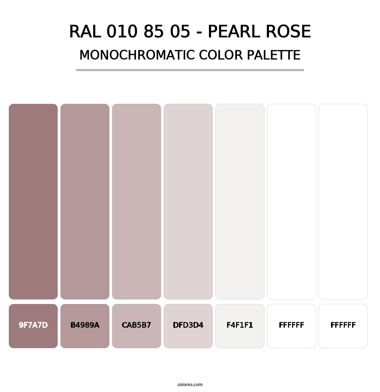 RAL 010 85 05 - Pearl Rose - Monochromatic Color Palette